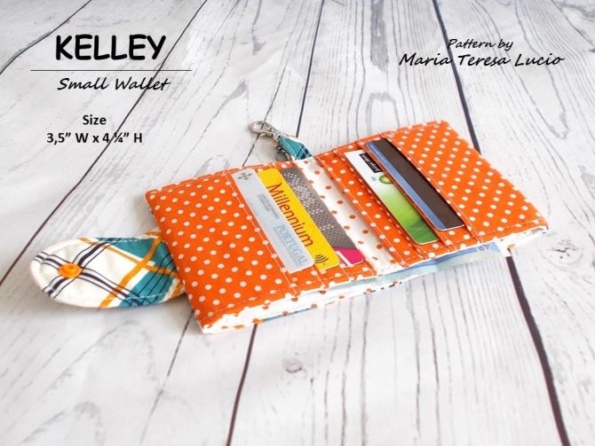 Kelley Small Card Wallet sewing pattern - perfect for women and