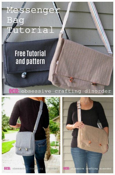 Bag Lady Messenger Bag - FREE sewing pattern - Sew Modern Bags