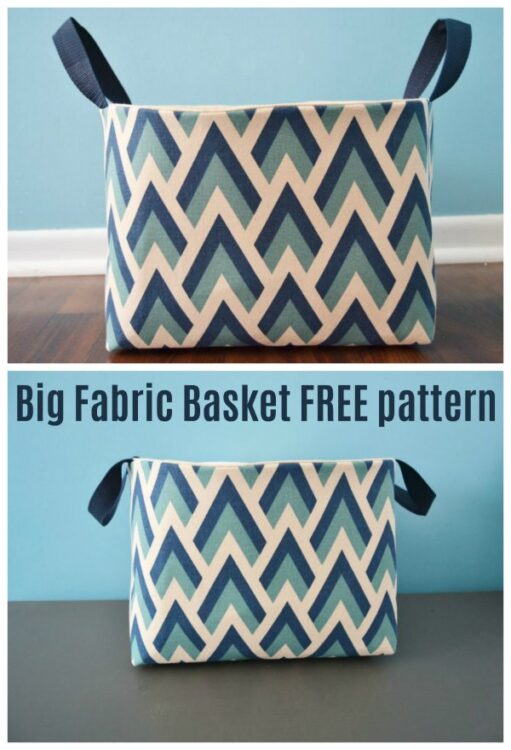 Big fabric baskets FREE sewing pattern Sew Modern Bags