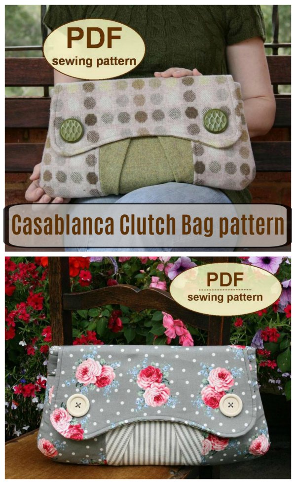 Sewing pattern for the Casablanca Clutch Bag