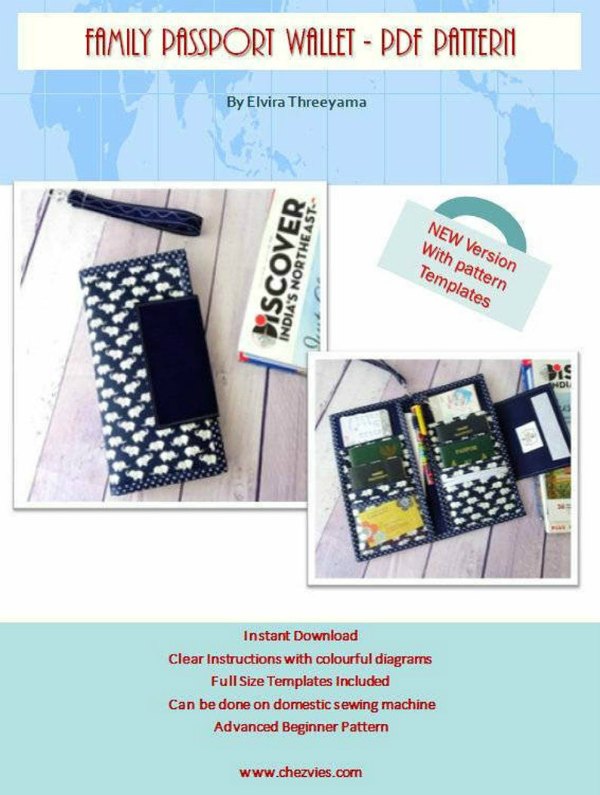 Family Passport Holder and Travel Organizer for 1 - 12 passports