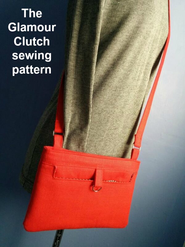 Sewing pattern for the Glamour Clutch Bag which is great for a night on the town, where you only need to take the essentials.