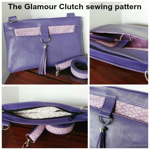 Sewing pattern for the Glamour Clutch Bag which is great for a night on the town, where you only need to take the essentials.