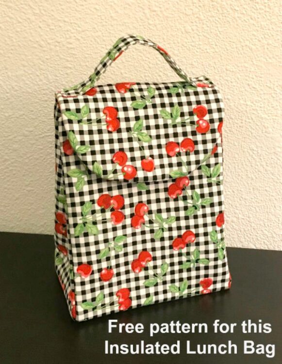 Insulated Lunch Bag free pattern Sew Modern Bags