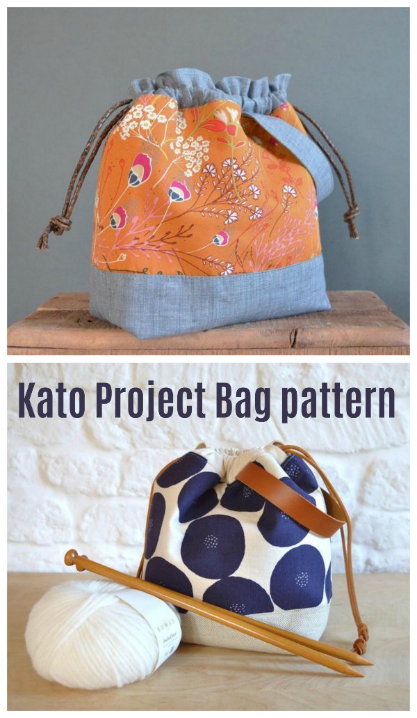 Kato Drawstring Project Bag pattern with video Sew Modern Bags