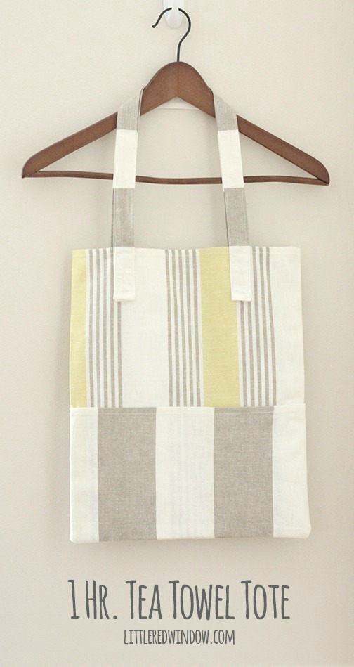 We have found you another free pattern for a Tote Bag. This time the designer has put together a super easy tutorial to make her One Hour Tea Towel Tote Bag. As the name suggests it's also super quick to make and all you will need to buy is 2 new tea towels.