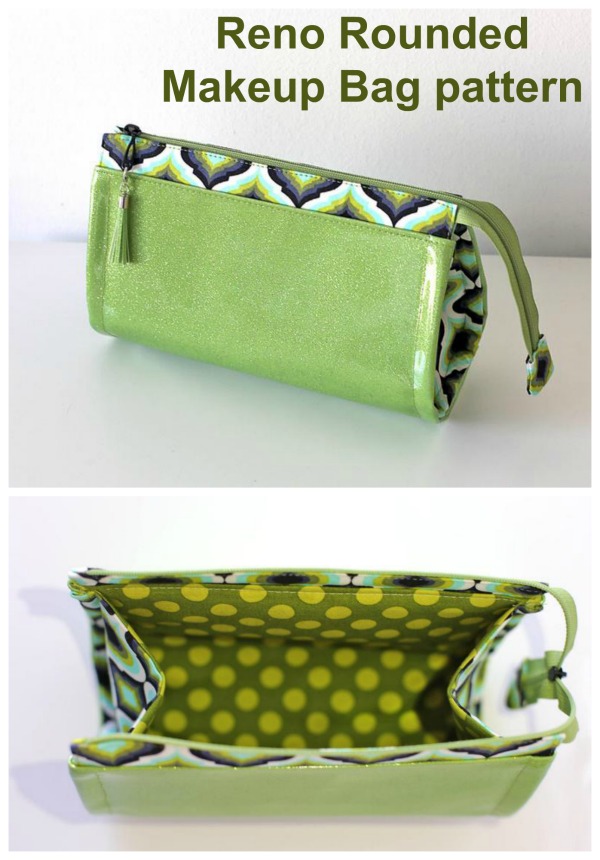 Sewing pattern for the Reno Rounded Makeup Bag, a curved cosmetics bag which has a fantastic shape you will love!