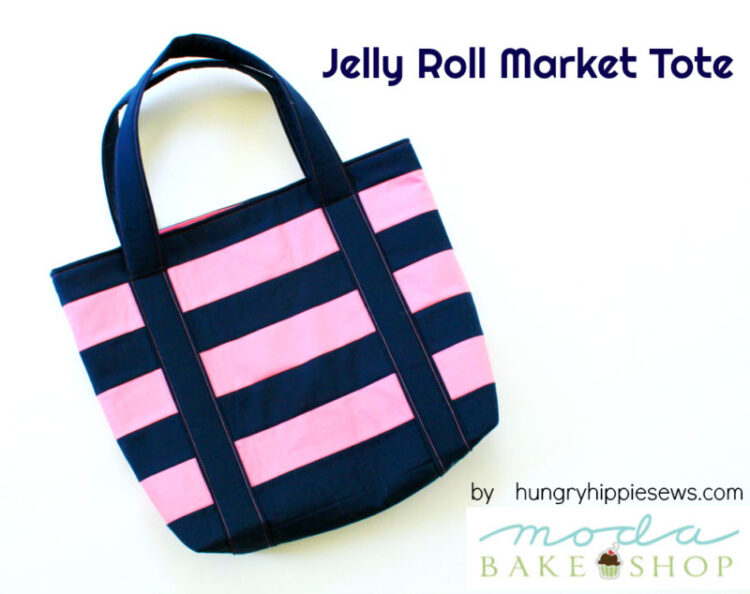 Jelly Roll Market Tote Bag FREE sewing pattern