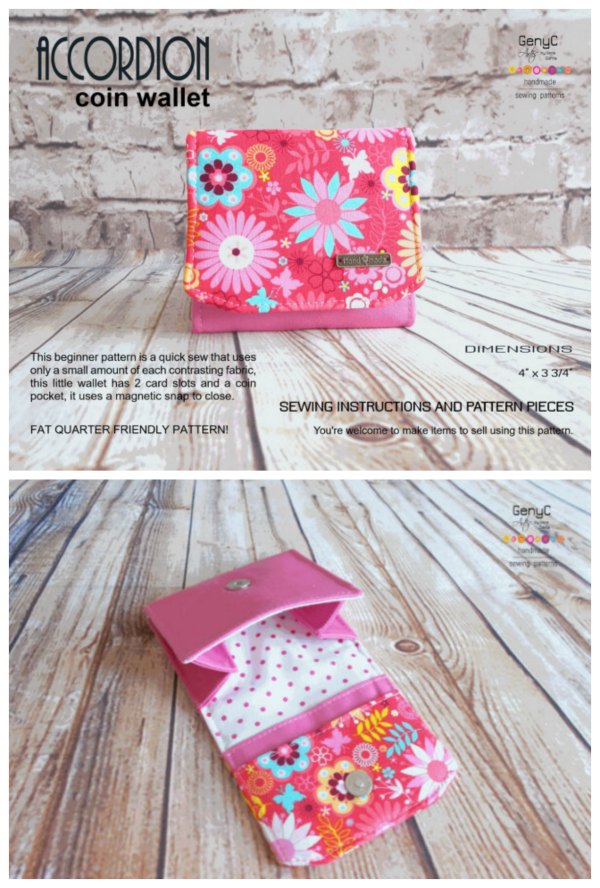 Zara Double Zip Mini Accordion Wallet - PDF Sewing Pattern — RLR