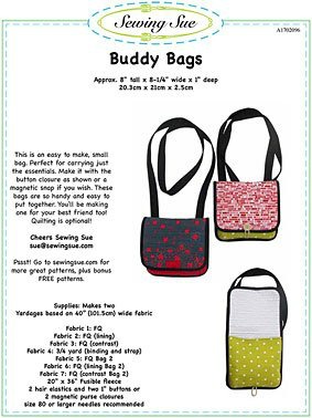 The creative designer of this bag pattern has named her bags The Buddy Bags because there is enough supplies to make yourself two bags, one for yourself and one for your buddy. These bags are small, really handy and also easy to put together. They are perfect for carrying just your essentials. 