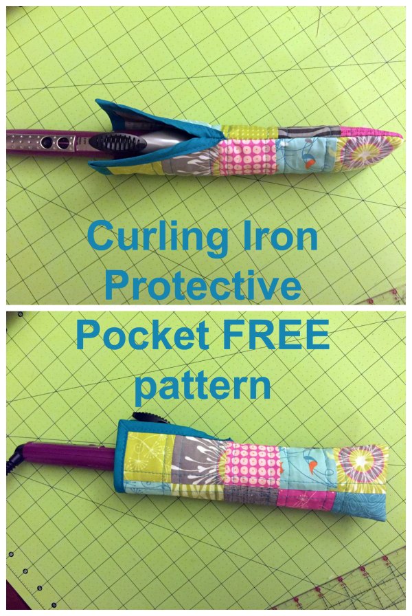 The designer of this free pattern got inspiration for this project from a desire for something better than a towel to wrap around her hot curling iron. She shows you how to make a Curling Iron Protective Pocket including using heat resistant fabric (Ironing board fabric).