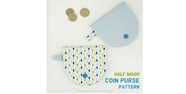 Half Moon Coin Purse sewing pattern.