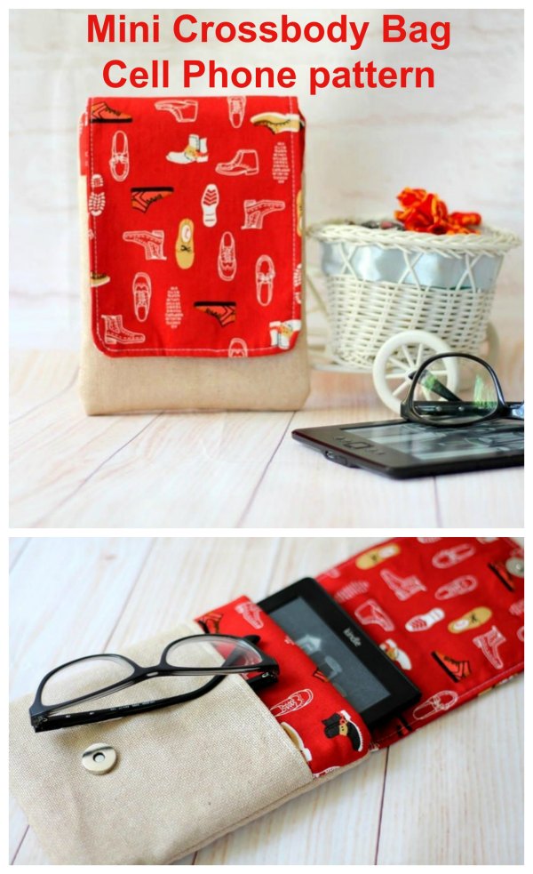 DIY Double Zipper Cell Phone Bag – diy pouch and bag with sewingtimes