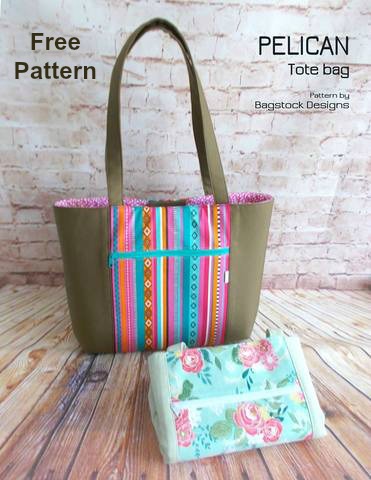 Styli Geometric Pattern Tote Bag with Button Closure