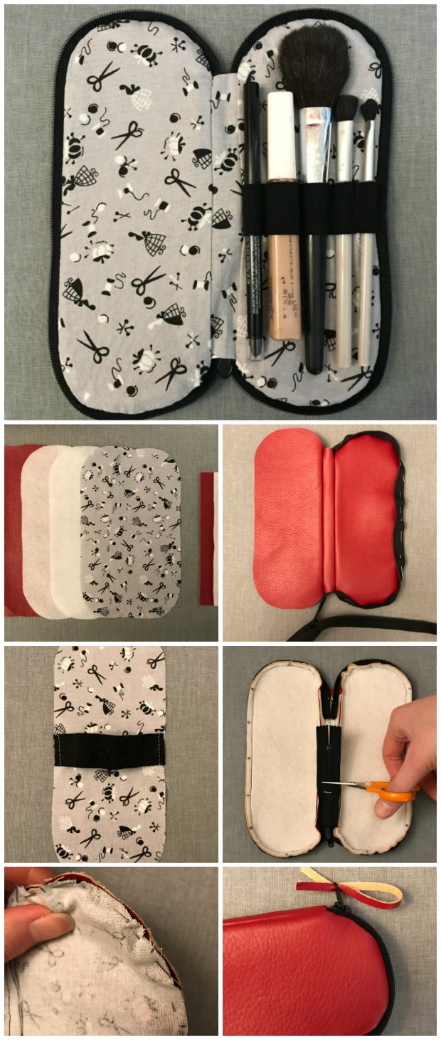 DIY Zip Up Makeup Pouch FREE sewing pattern Sew Modern Bags