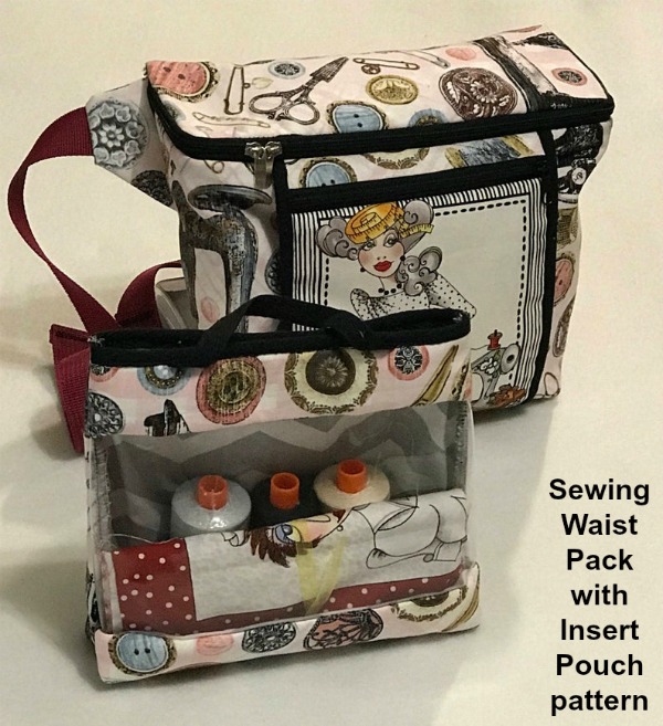 If you purchase this pattern you will technically be getting two patterns for the price off one. You can make a waist pack and a separate pouch, and use them together or separately.