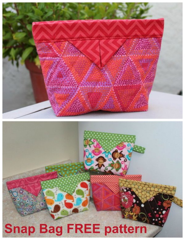 Snap bag - free pattern - Sew Modern Bags