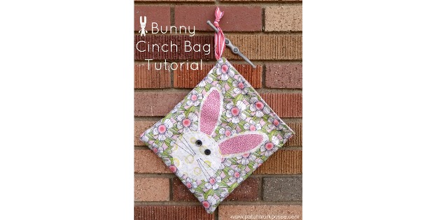 Easter Bunny Cinch Bag FREE sewing pattern - Sew Modern Bags