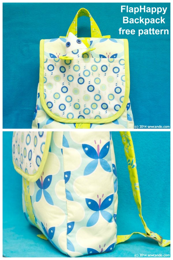 FlapHappy Backpack free sewing pattern Sew Modern Bags