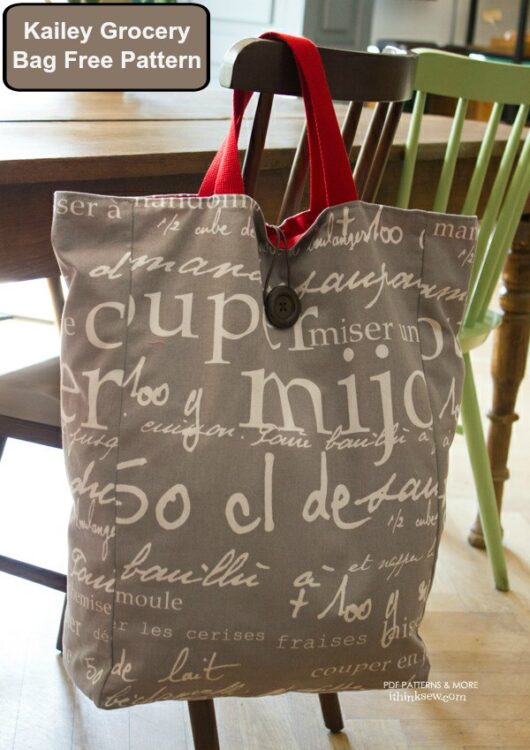 Kailey Grocery Bag Free Pattern Sew Modern Bags