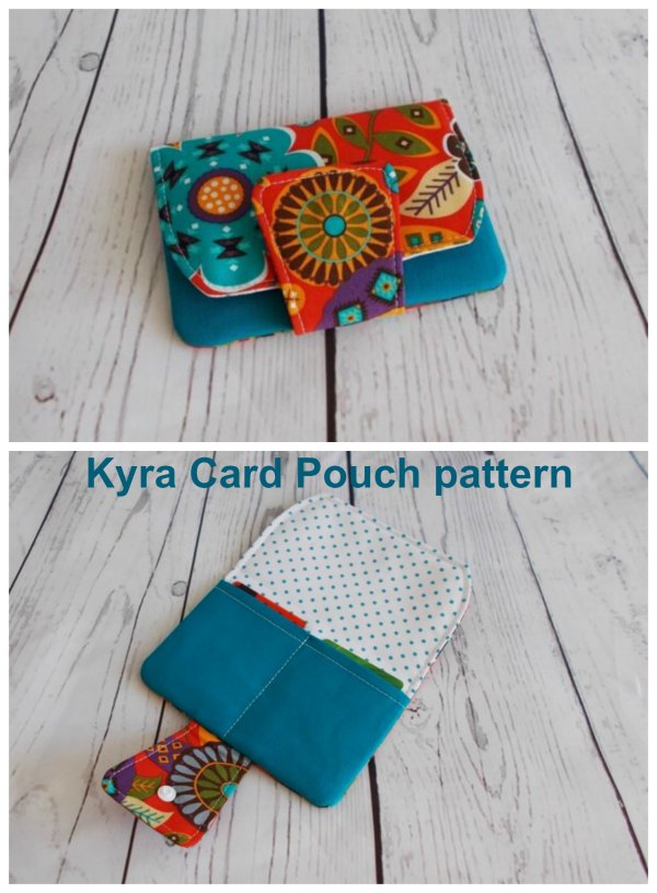 This is the digital pattern for the Kyra Card Pouch that comes in three different card pouch sizes. They are great for bank cards, rewards cards or even business cards.