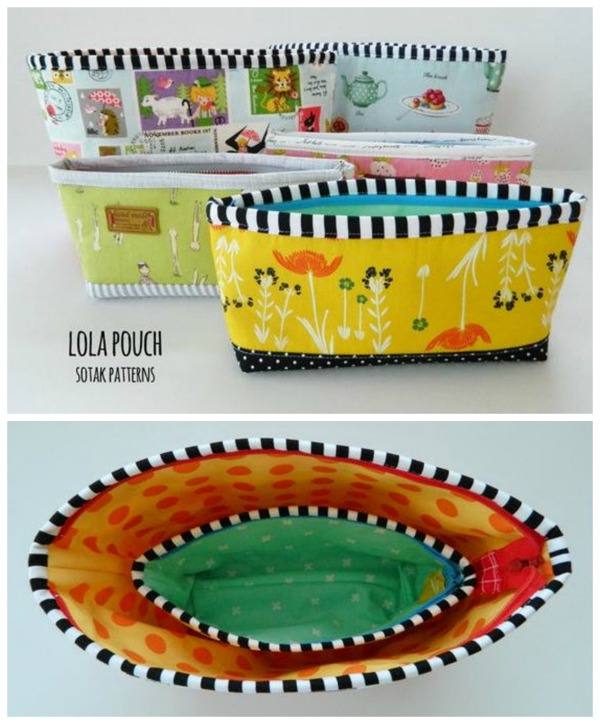 Sewing pattern for the Lola Zipper Pouch