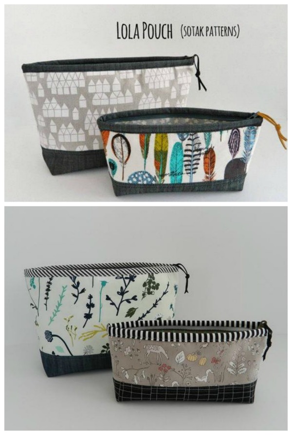 Sewing pattern for the Lola Zipper Pouch