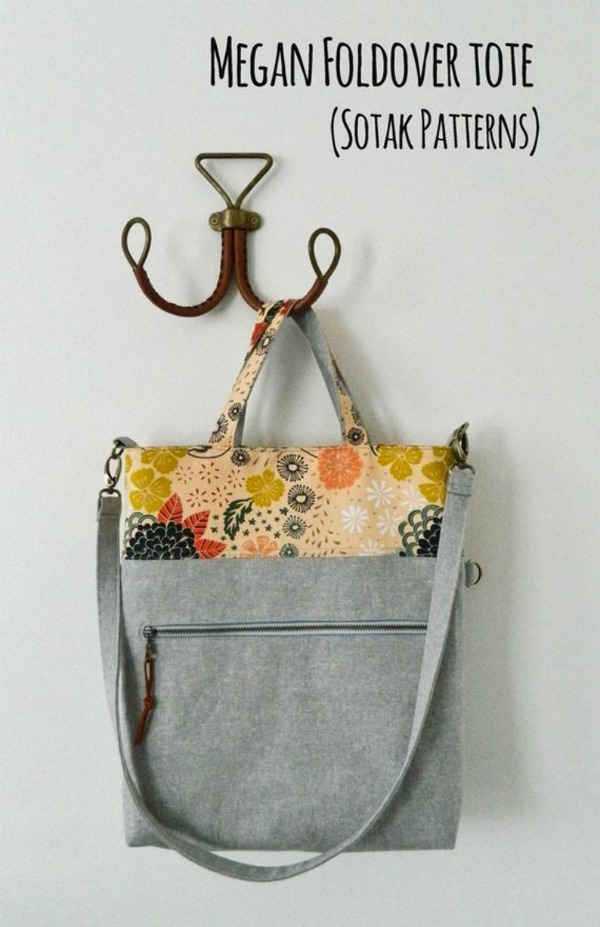 Ten Pocket Travel Tote Bag FREE sewing pattern - Sew Modern Bags