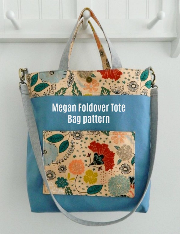 Megan Foldover Tote Bag sewing pattern