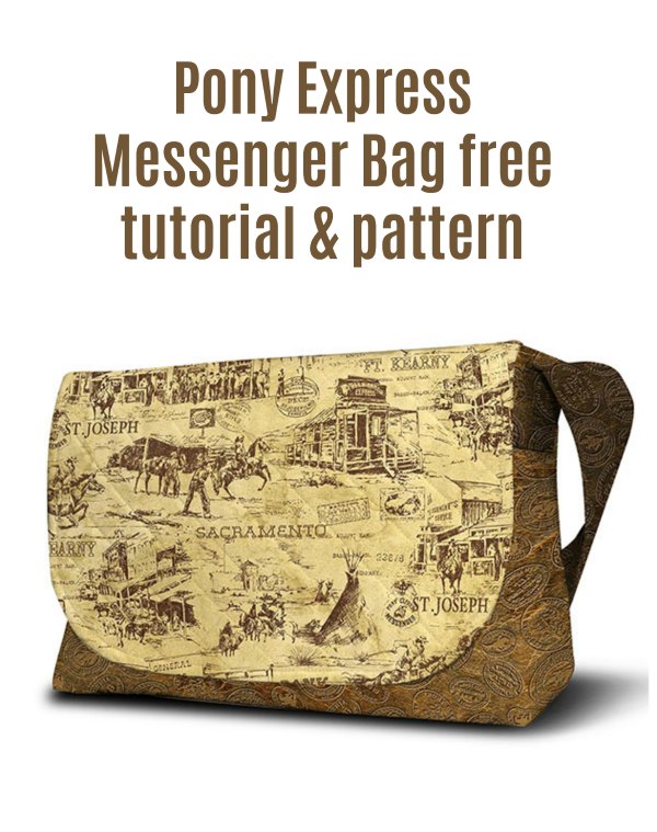 Here's your chance to make yourself a great looking Messenger Bag that is inspired by the Pony Express delivery days of the early 1860s. And as a great bonus, the designer has made the tutorial and pattern free. 