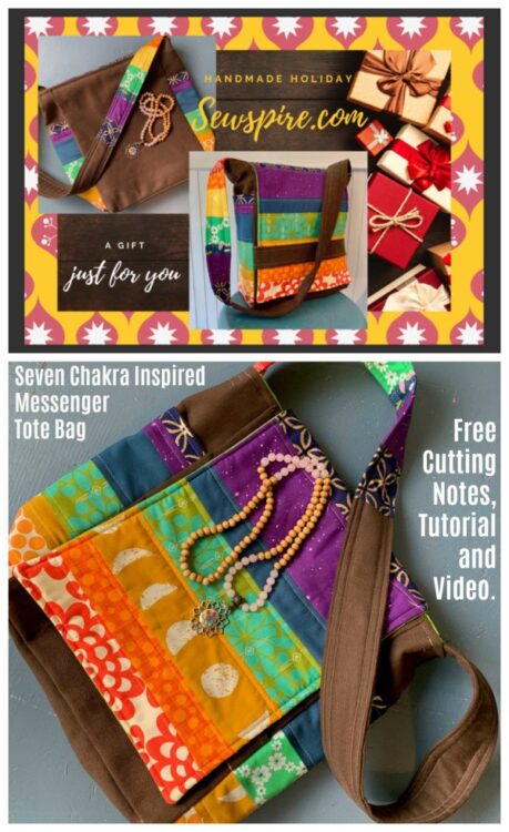 Seven Chakra Inspired Messenger Tote Bag pattern and free video - Sew ...