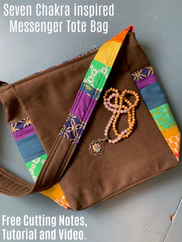 Seven Chakra Inspired Messenger Tote Bag pattern and free video