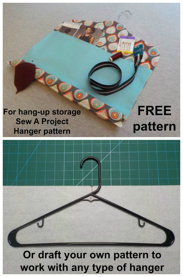 Sew a project hanger for hang-up storage free sewing pattern