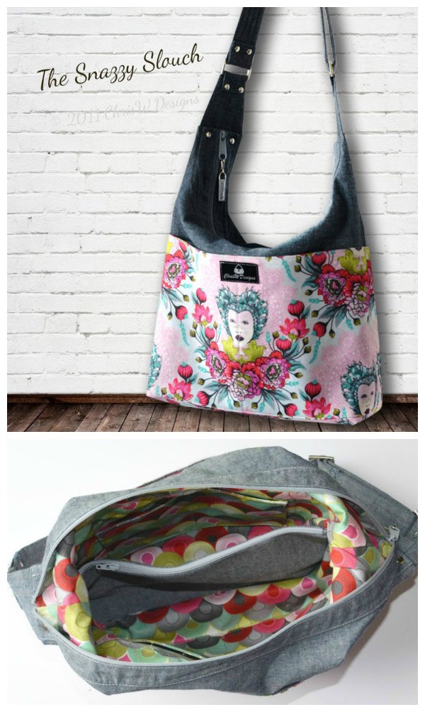 The Snazzy Slouch Handbag pattern - Sew Modern Bags