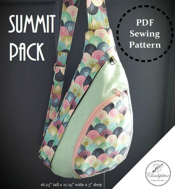 We all need one of those great little backpacks/sling bags for day trips, biking, walking, vacations, and more, or we know someone who does. For someone on the go, we have the perfect bag pattern which the designer names the Summit Pack Sling Bag Pattern. 