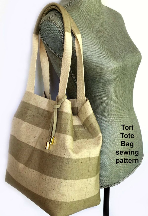 If you want to make yourself a great tote bag for a perfect day at the beach, vacation, or a day of shopping, then here is the Tori Tote Bag digital pattern.