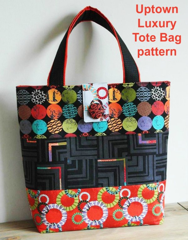 This designer always designs gorgeous bags. This is a designer-style tote bag called the Uptown Luxury Tote Bag. As an advanced beginner sewer you can make yourself one of these and go out shopping in style.
