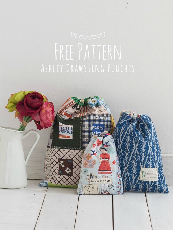 Pretty drawstring bags to sew.