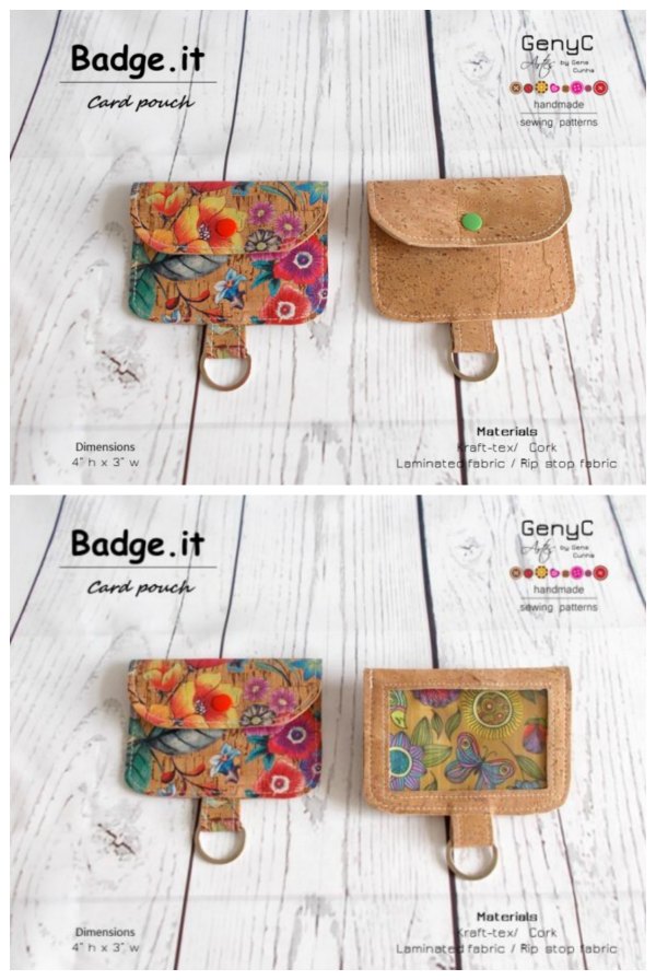 Digital download pattern. The Badge.It ID Card Pouches are ideal for carrying and wearing an ID card, entry card, conference badge or swipe card. You can hang them off your purse, on your keyring or around your neck on a lanyard.