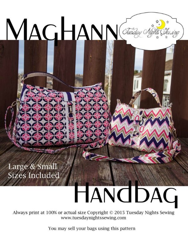 Meghann Handbag sewing pattern, example of the DIY purse you can sew with this sewing pattern download