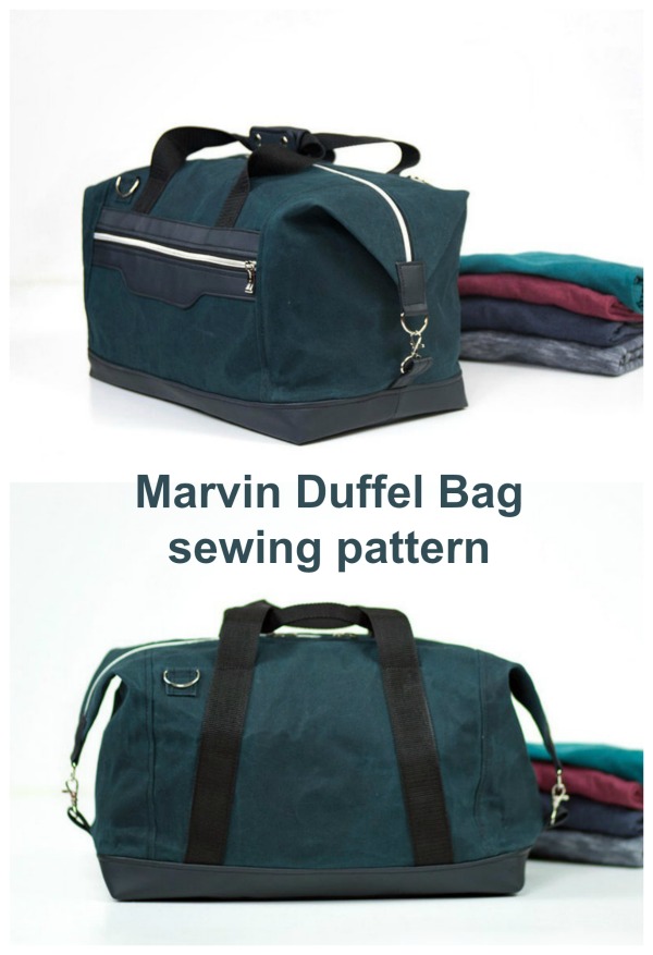 Here we have a fabulous digital pattern for a very universal form unisex duffel bag named the Marvin Duffel Bag. With this excellent pattern and tutorial you will learn how to sew a travel bag with zipper closure. 