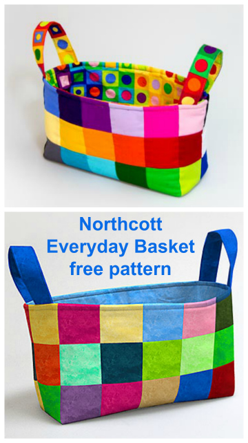 Northcott Everyday Basket FREE sewing pattern