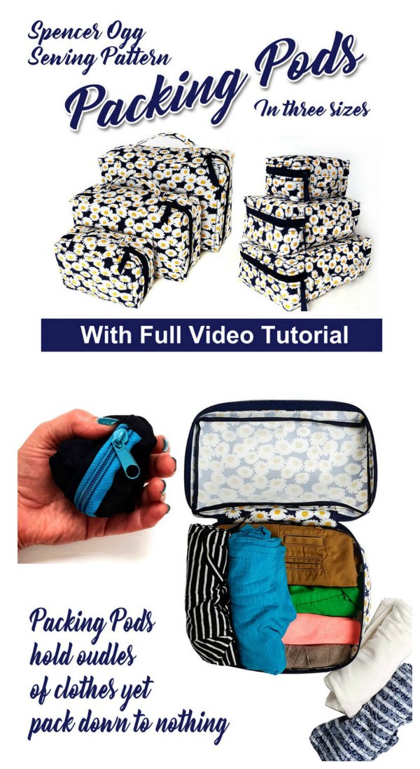 Packing Pods in three sizes with video sewing tutorial