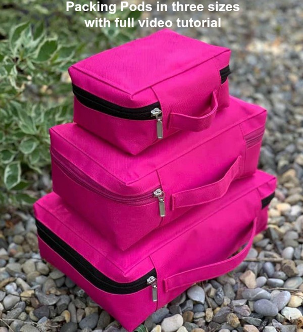 Packing Pods in three sizes with video sewing tutorial