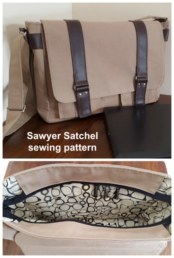 If you want to make a perfect travel/business/school bag, then the Sawyer Satchel is a fabulous choice.