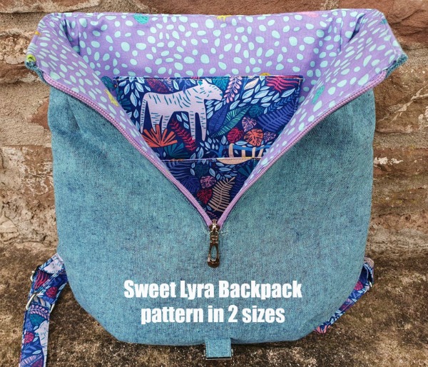 Sweet Lyra Backpack pattern in 2 sizes