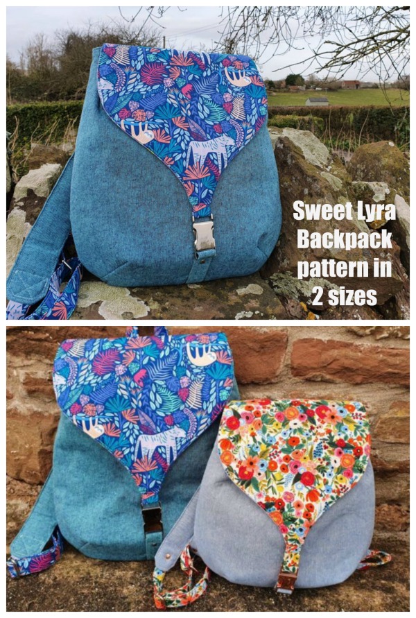 Sweet Lyra Backpack pattern in 2 sizes