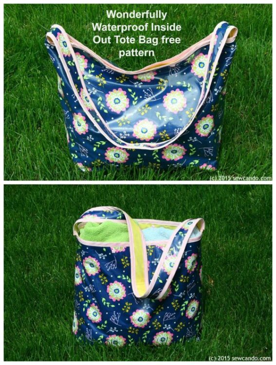 Wonderfully Waterproof Inside Out Tote Bag free pattern - Sew Modern Bags