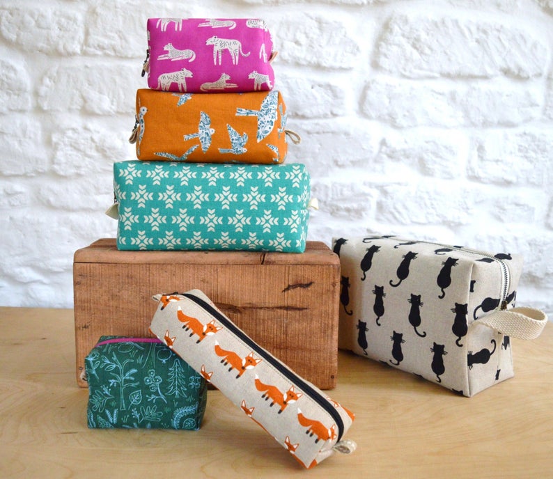 Boxy pouch set 6 sizes - Sew Modern Bags