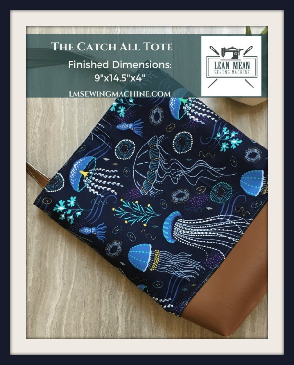 Catch All Tote Bag FREE sewing pattern